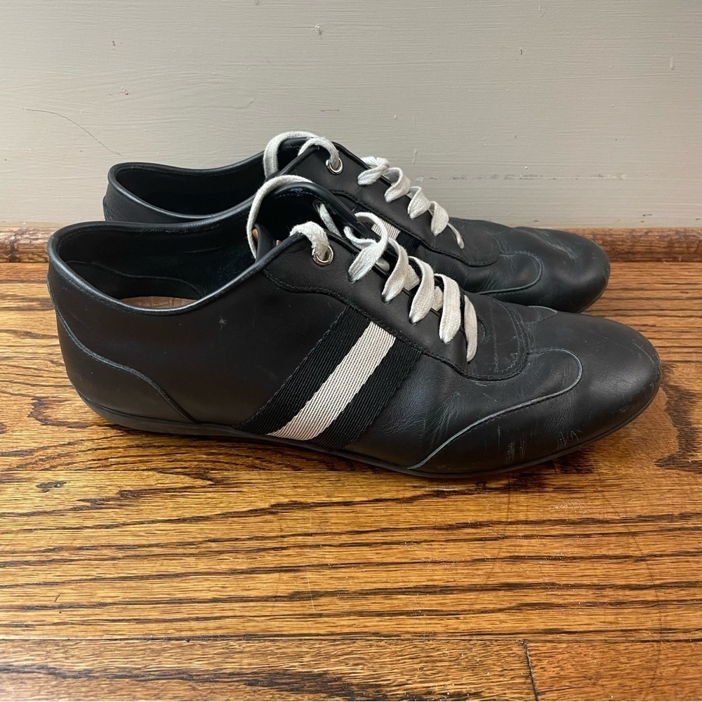 Bally Black Sneakers with White Accents